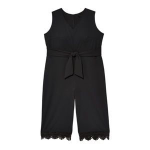 Olympia Tie Waist Cropped Jumpsuit